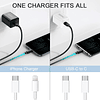 Bloque de cargador USB C, 2 unidades 2,4 A/5 V C bloque de c