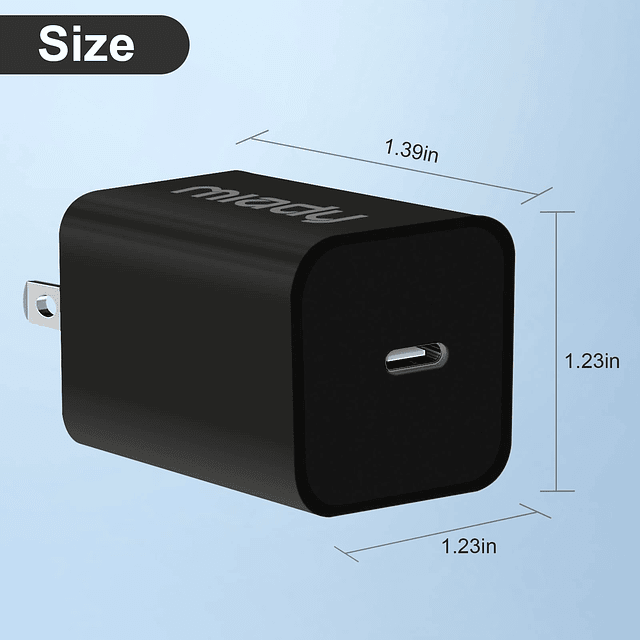 Bloque de cargador USB C, 2 unidades 2,4 A/5 V C bloque de c