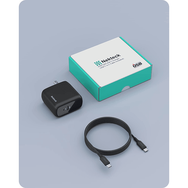 Cargador USB C GaN II de 65 W con cable de 6.6 pies, PD 3.0