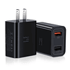 Paquete de 2 cargadores de pared USB duales, 2 puertos 30W 2