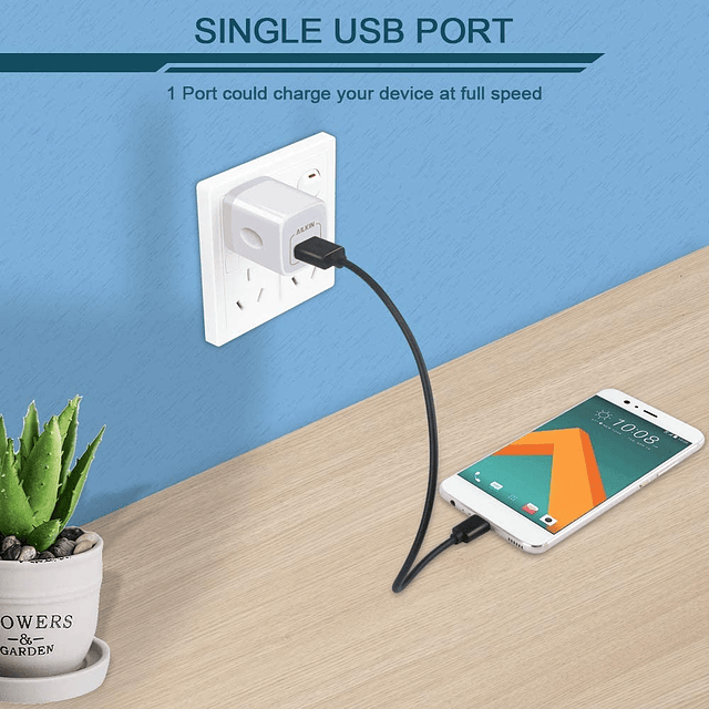 Cargador USB, bloque de cargador para iPhone, paquete de 3 b