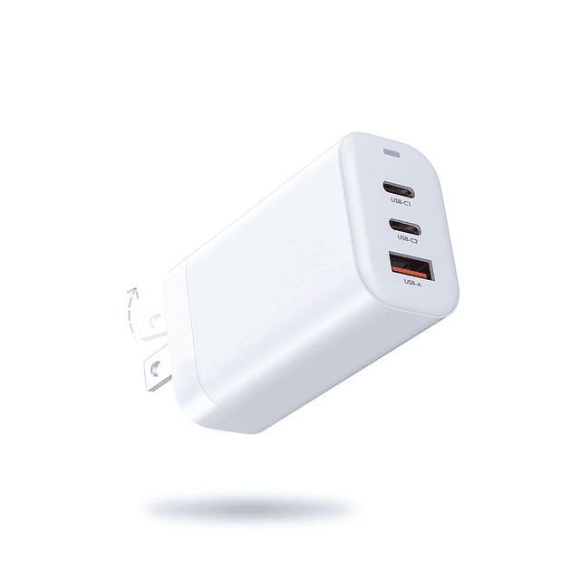 Cargador de pared USB C de 65 W multipuerto - PD 3.0 Cargado