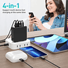 Cargador rápido USB C, 130 W 4 puertos GaN cargador de pared