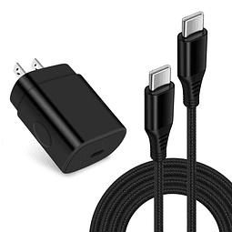 Cargador súper rápido de 25 W para Samsung A55 A15 A54 tipo