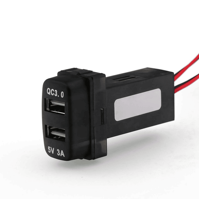 QC3.0-5V 3A Toma de corriente USB dual, cargador de coche de