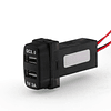 QC3.0-5V 3A Toma de corriente USB dual, cargador de coche de