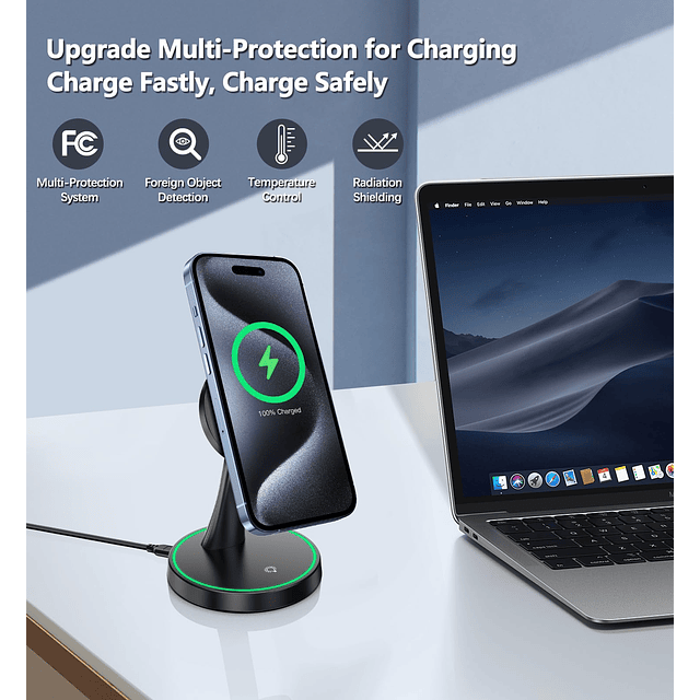 Soporte de cargador inalámbrico magnético Cargador rápido Ma