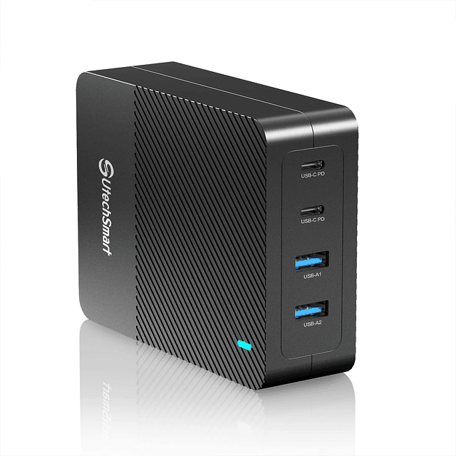 Cargador USB C de 100 W, estación de carga rápida de 4 puert