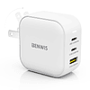 Bloque de Cargador USB C, Cargador rápido GaN de 65 W 3.0 QC