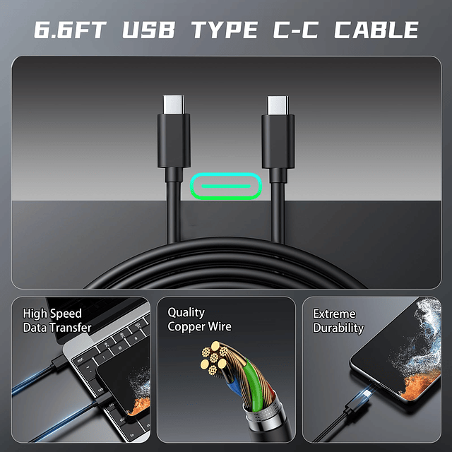 Cargador rápido USB C para Samsung Cargador de teléfono Andr