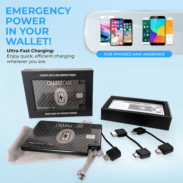 Cargador de teléfono de emergencia ultrafino. Power Bank por