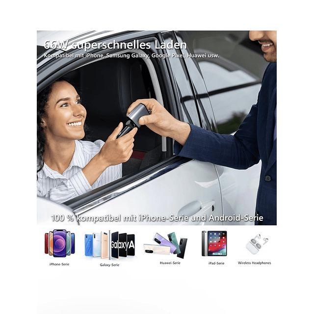 , Cargador de Coche Retráctil, Cargador de Coche Rápido 4 en