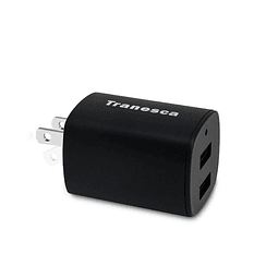 Cargador de Pared con Doble Puerto USB y Enchufe Plegable pa