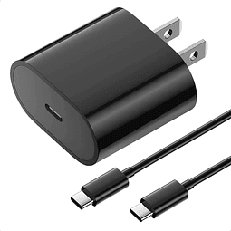 Cargador rápido USB C de 20 W con cable de carga USB C a C d