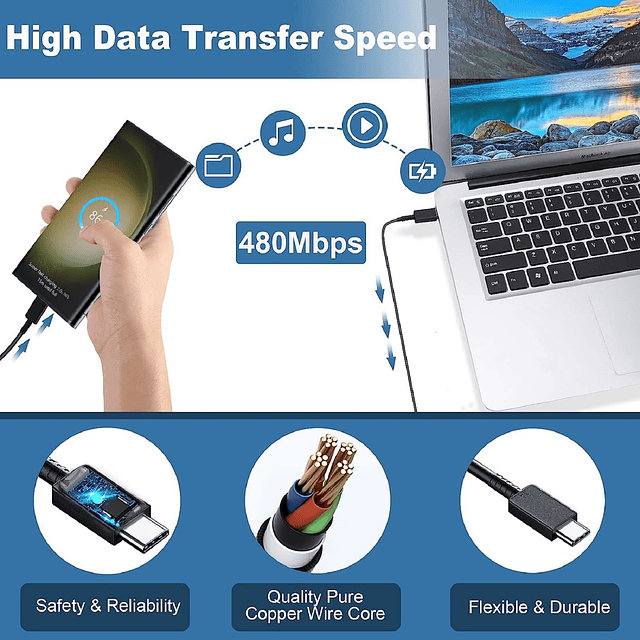 Cargador Samsung de carga súper rápida de 25 W USB C cargado