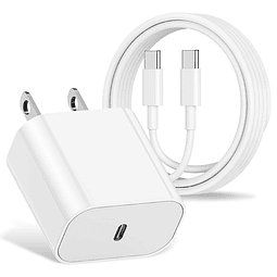 Cargador para iPhone 15 y cable largo tipo C a C de 6 pies,