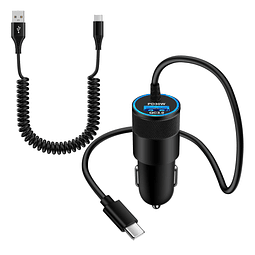 Adaptador de cargador de coche para Android de 48 W, cable U