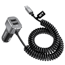 Cargador de coche para iPhone de 42 W, certificado Apple C94