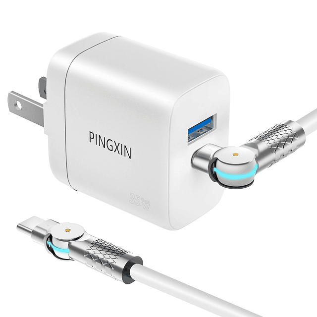 Cargador USB C Cargador de pared de 35 W, estación de carga