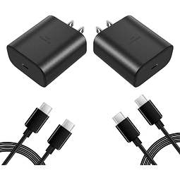 Cargador súper rápido USB-C de 45 W para Samsung, paquete de