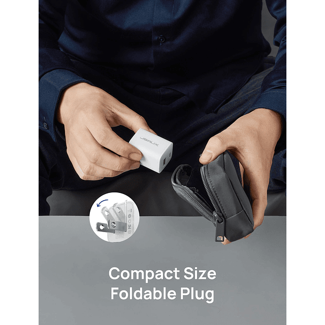 Bloque de cargador USB C, cargador rápido de doble puerto de