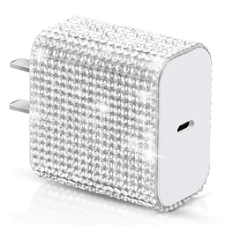 Cargador de iPhone Carga Rápida Bling USB C Bloque de Cargad