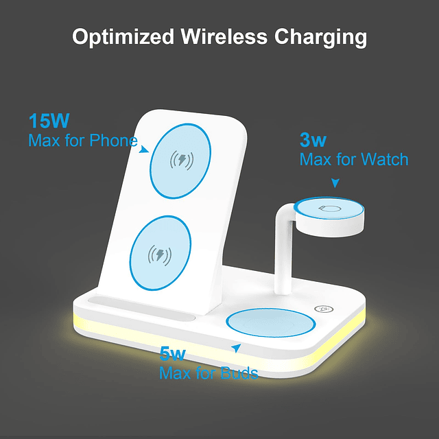 Estación de carga Estación de carga inalámbrica 3 en 1 para
