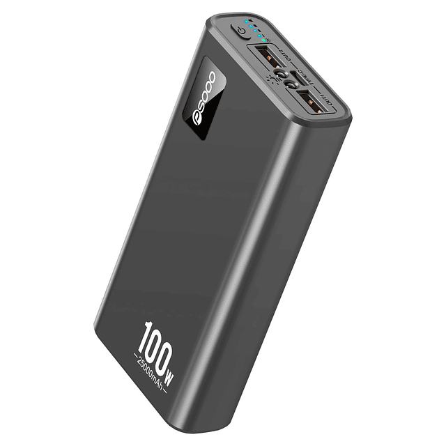 Power Bank Carga Rápida 100W, Cargador Portátil 25000mAh Com