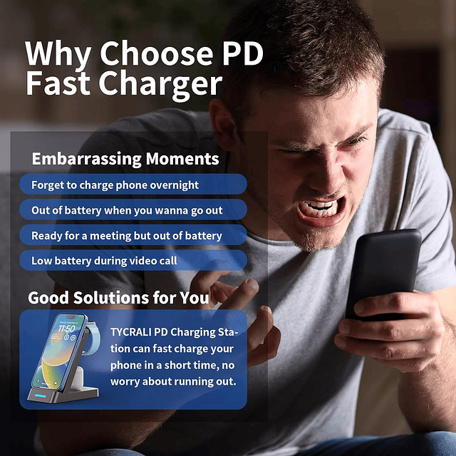 Estación de carga 3 en 1 para iPhone - Estación de carga ráp
