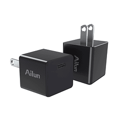 Paquete de 2 adaptadores de corriente USB C de 20 W, puerto