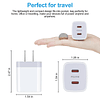 Paquete de 2 cargadores súper rápidos de 25 W tipo C Bloque