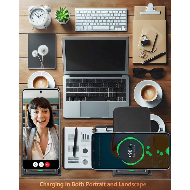 Cargador de teléfono inalámbrico para Android y iPhone Estac