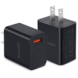 Cargador de pared USB, 5V 3A Bloque de carga rápida 3.0 Adap