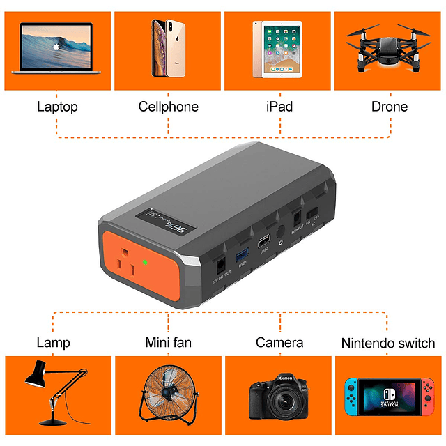 Cargador de teléfono portátil para computadora portátil de 8