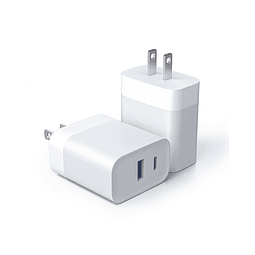 Paquete de 2 cargadores de pared USB C GaN de 45 W, bloque d