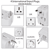 Adaptador de viaje universal internacional todo en uno, carg