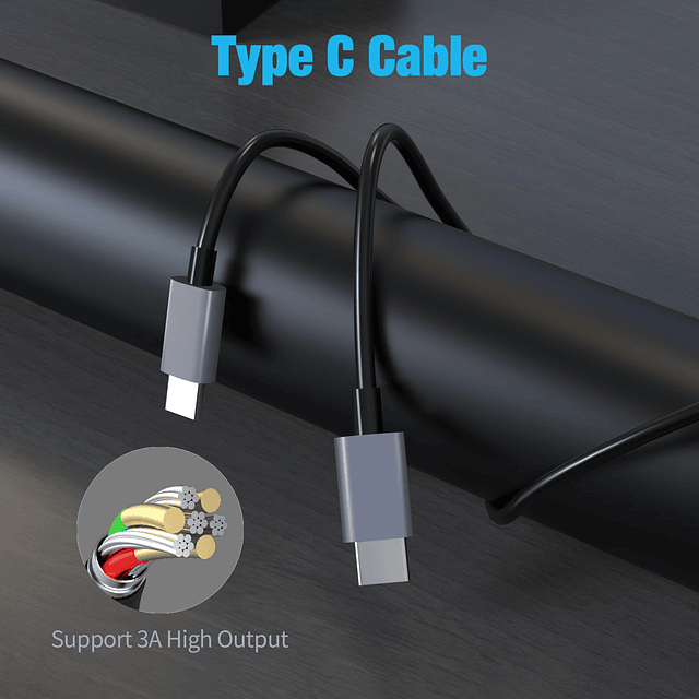 Cargador de coche rápido USB C, adaptador de carga de energí