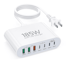 Cargador de pared USB C de 185 W, estación de carga rápida P