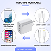 Bloque de cargador para iPhone 15, cargador USB C, paquete d