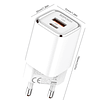 Cargador USB europeo de 30 W, cargador de pared rápido de do