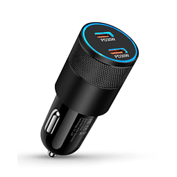 Cargador de coche USB C, adaptador de descarga para encended