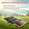 Whiriwhiri Cargador solar 20000mAH Power Bank Carga rápida 4