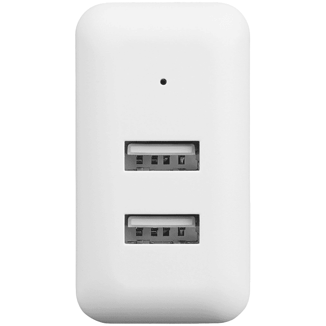 Cargador de pared USB-A de dos puertos de 24 W, 12 W, 2,4 A