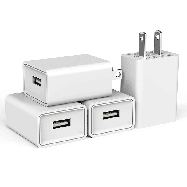 Paquete de 4 Cargadores de Pared USB Enchufe de Pared USB 5V