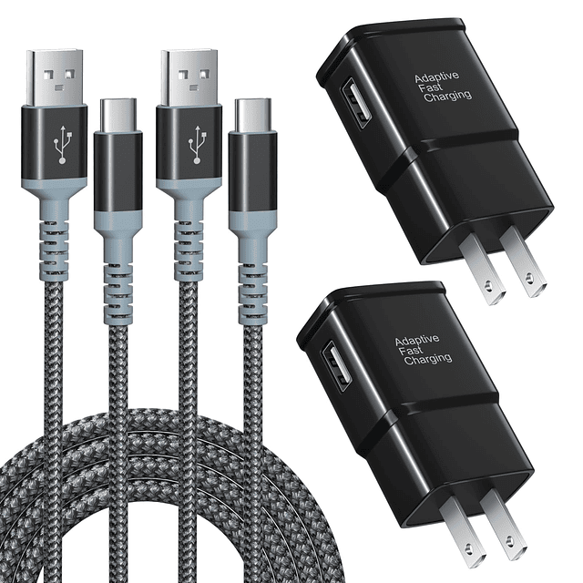 Cargador de pared de carga rápida adaptable con cable USB C