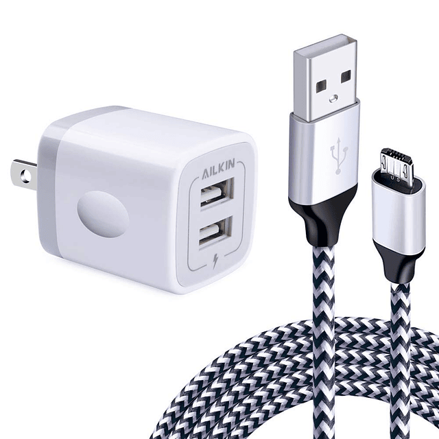 Adaptador de cargador de pared rápido con cable micro USB An