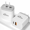 Paquete de 2 adaptadores de cargador USB de pared USB-C de d