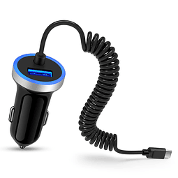 Cargador de coche USB C, adaptador de cargador de coche de c