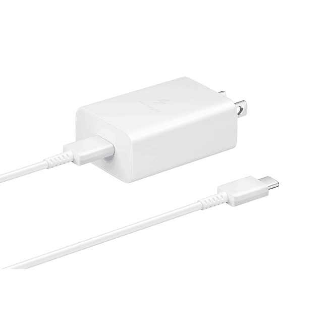 Cargador de Pared 15W Tipo C Cable USB-C Incluido, Blanco