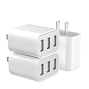 Cargador de pared USB, adaptador de cargador, paquete de 3 a